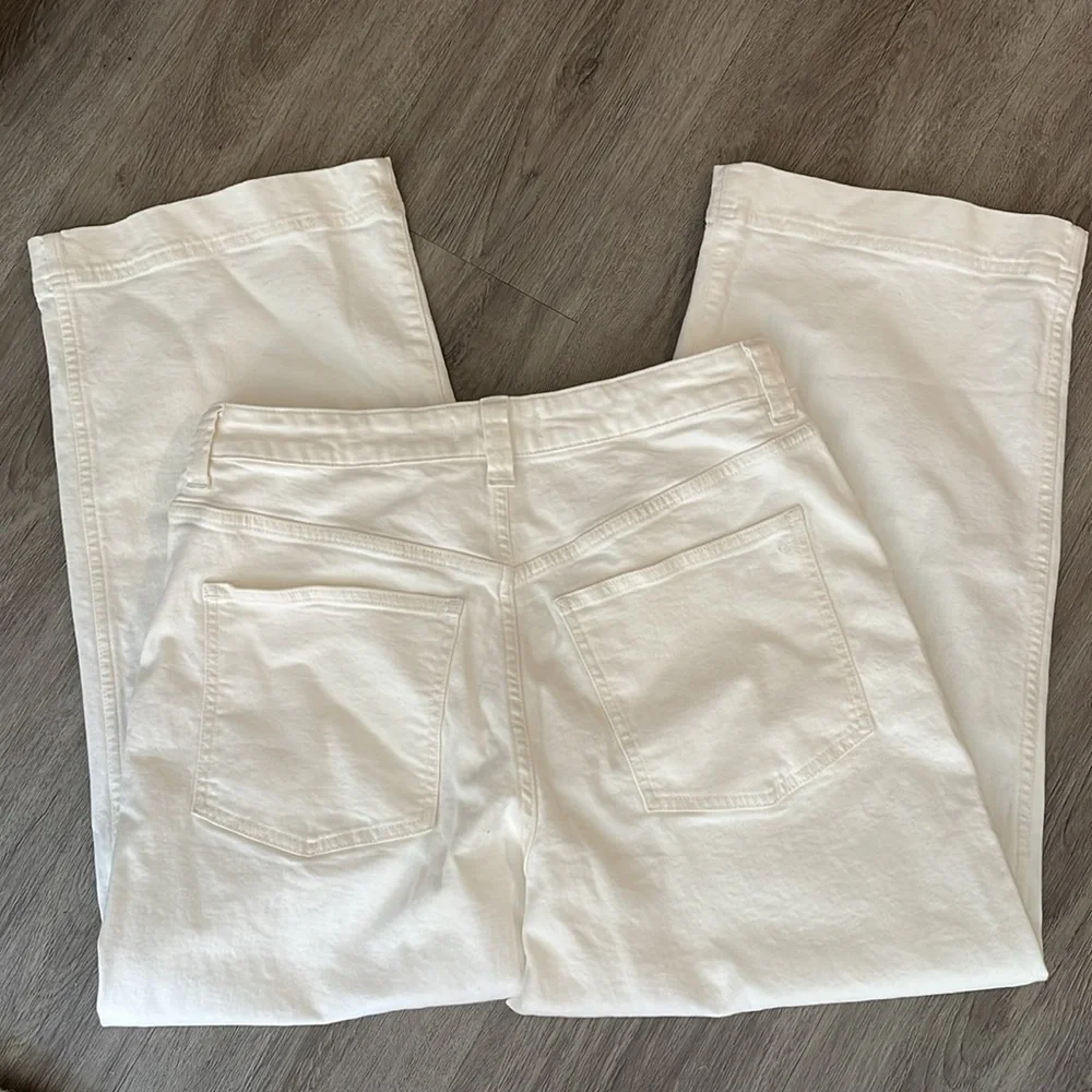 NWT NEW‎ | Madewell The Curvy Perfect Vintage Wide-Leg Crop Jean Tile White 31 - Picture 6 of 13